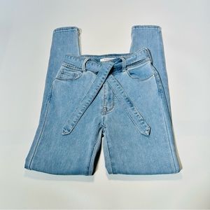 Pacsun jeans Super High Rise Jeggings tie belt detail stretchy women size 23